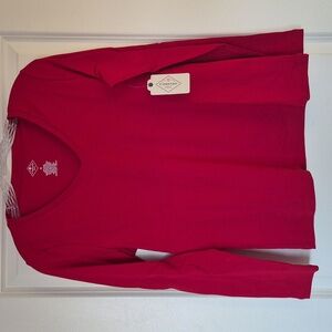 Red long sleeve top